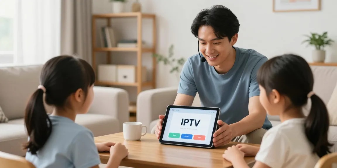 IPTV UK service access by trusted local professionals in a family home.