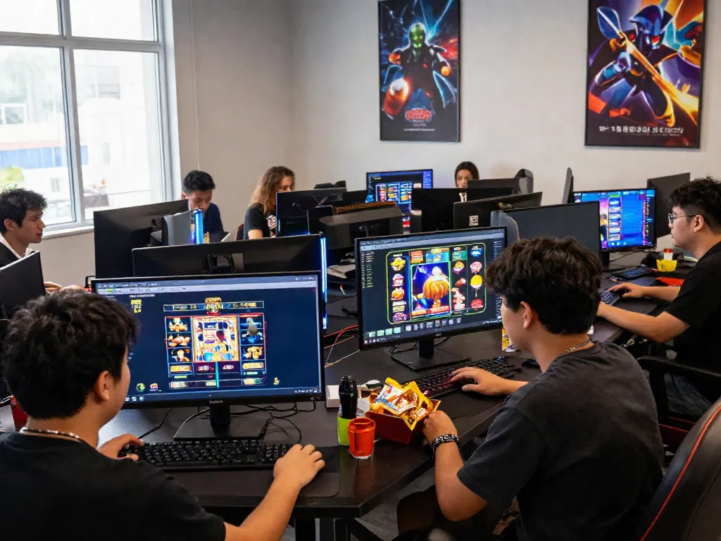 Engaging gamers enjoying various online games on http://gem88-mobile.com, showcasing vibrant digital entertainment.