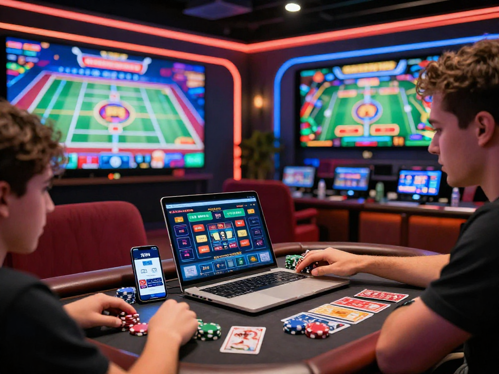 Exciting gaming moment at TK 1971 online casino showing player engaged in sports betting with vibrant visuals.