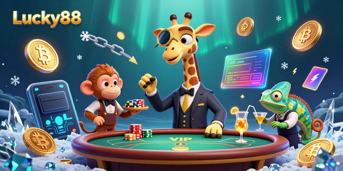 Engage in the thrilling experience of Lucky88 with vivid characters and casino elements.