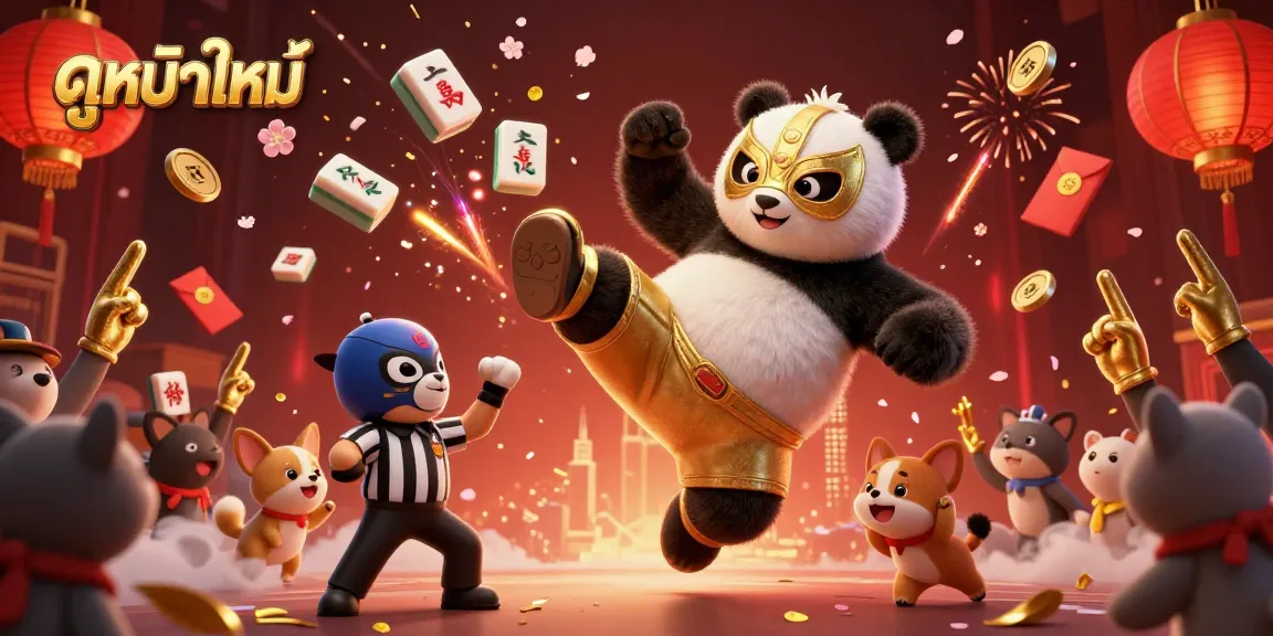 Engage in the excitement of ดูหนังใหม่ with animated characters and vibrant casino themes in this detailed illustration.