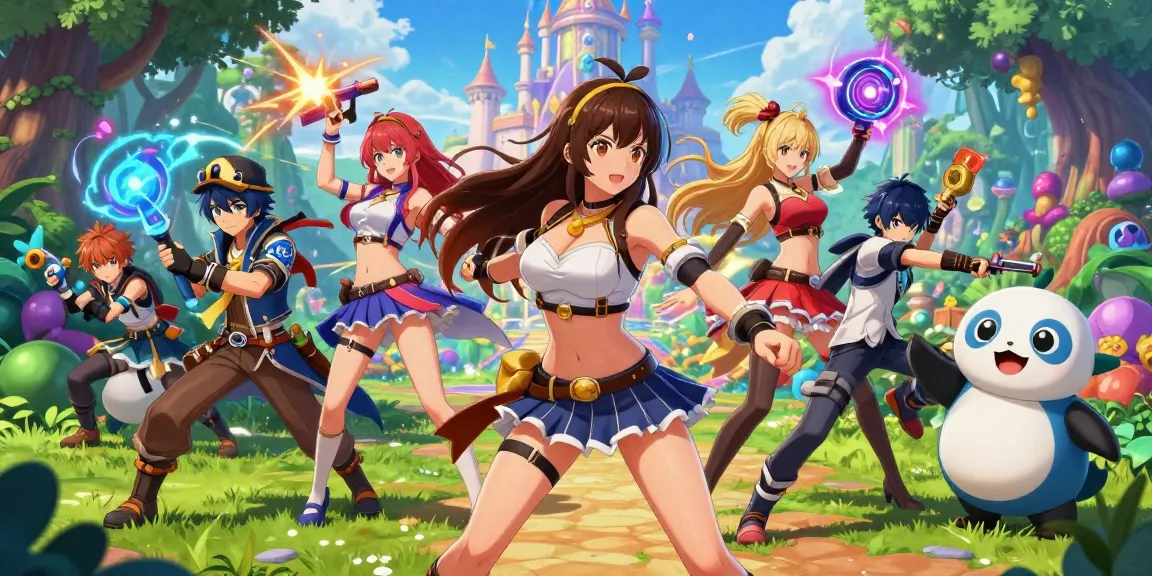 Engaging characters from ecchi game online in a vibrant gaming scene showcasing fantasy battles and unique gameplay.